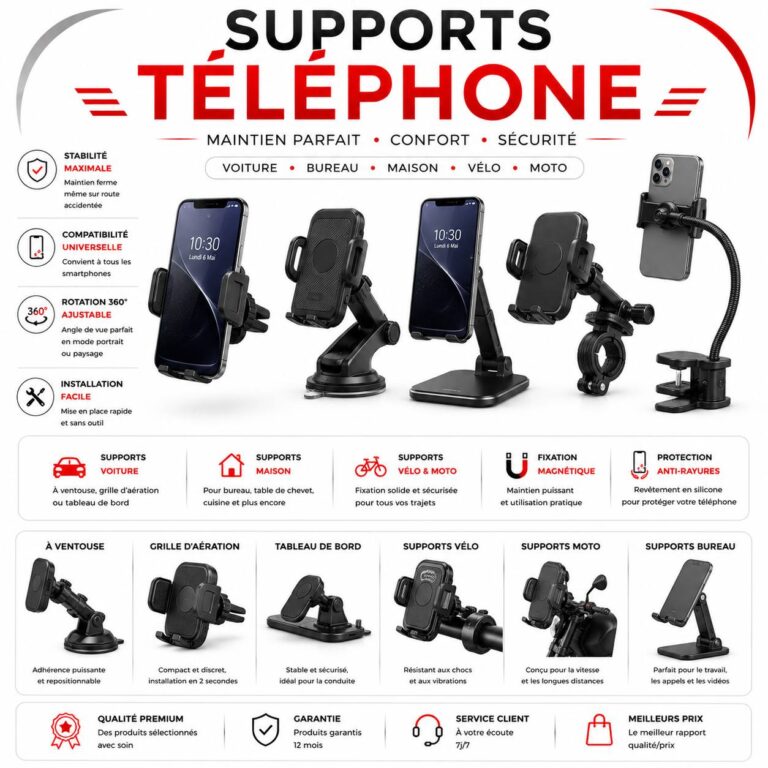 Supports téléphone