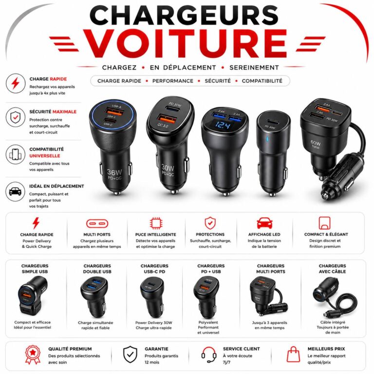 Chargeurs voiture