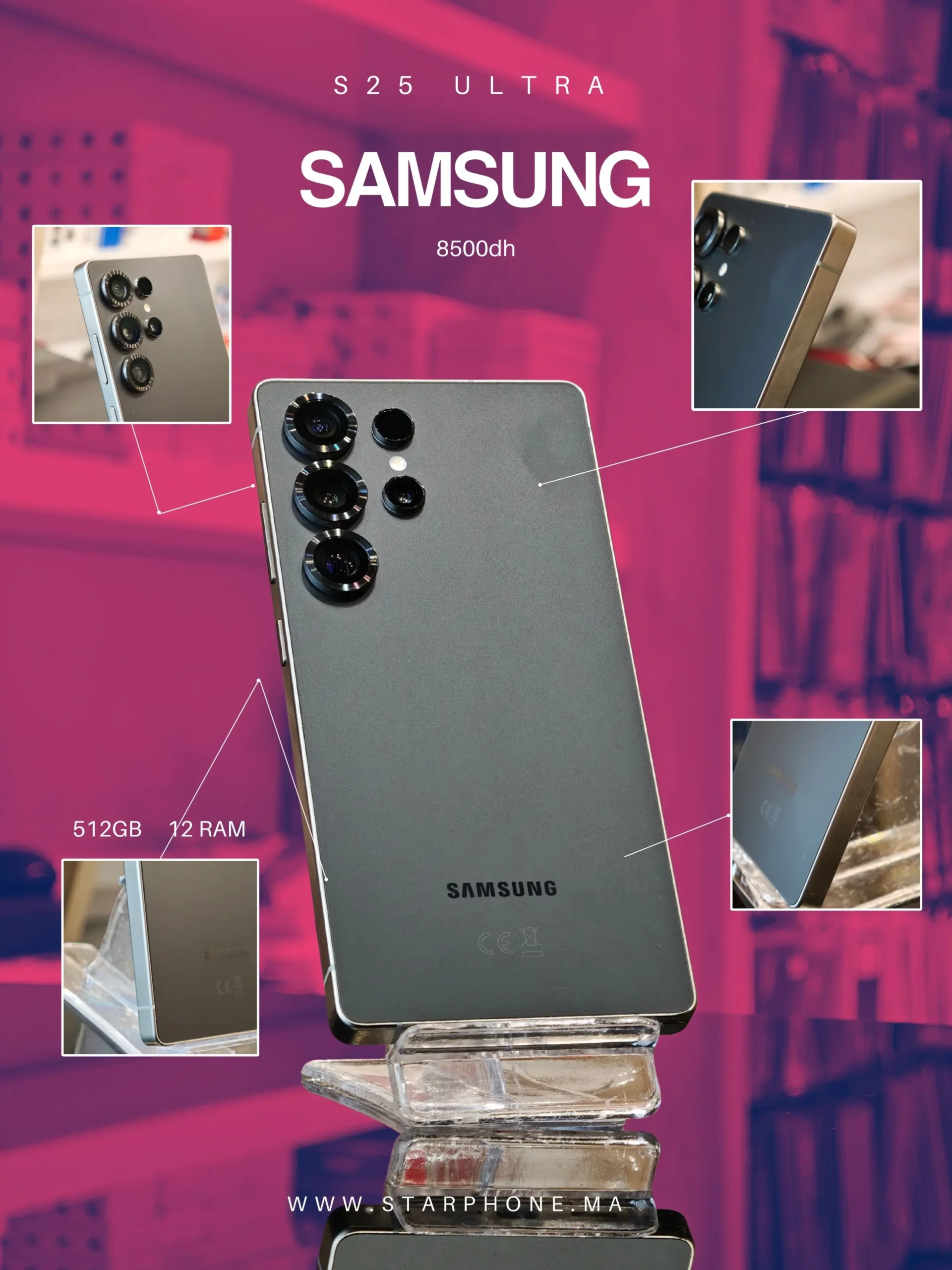 9595SAMSUNG S25 ULTRA 512GB 12RAM 9595 SAMSUNG S25 ULTRA 12RAM - StarPhone Maroc