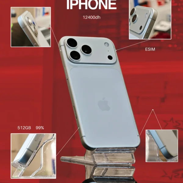 Apple IPHONE 17 PRO MAX 512GB ESIM 99% WHITE - StarPhone Maroc