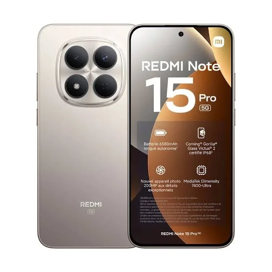 Xiaomi REDMI NOTE 15 PRO 5G 8+4RAM - StarPhone Maroc